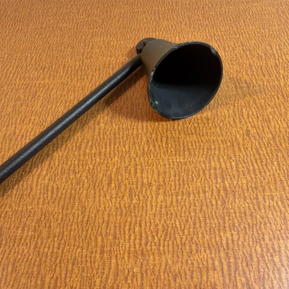 Decorative Wrought Iron Candle Snuffer, Long Handle Black Candle Extinguisher